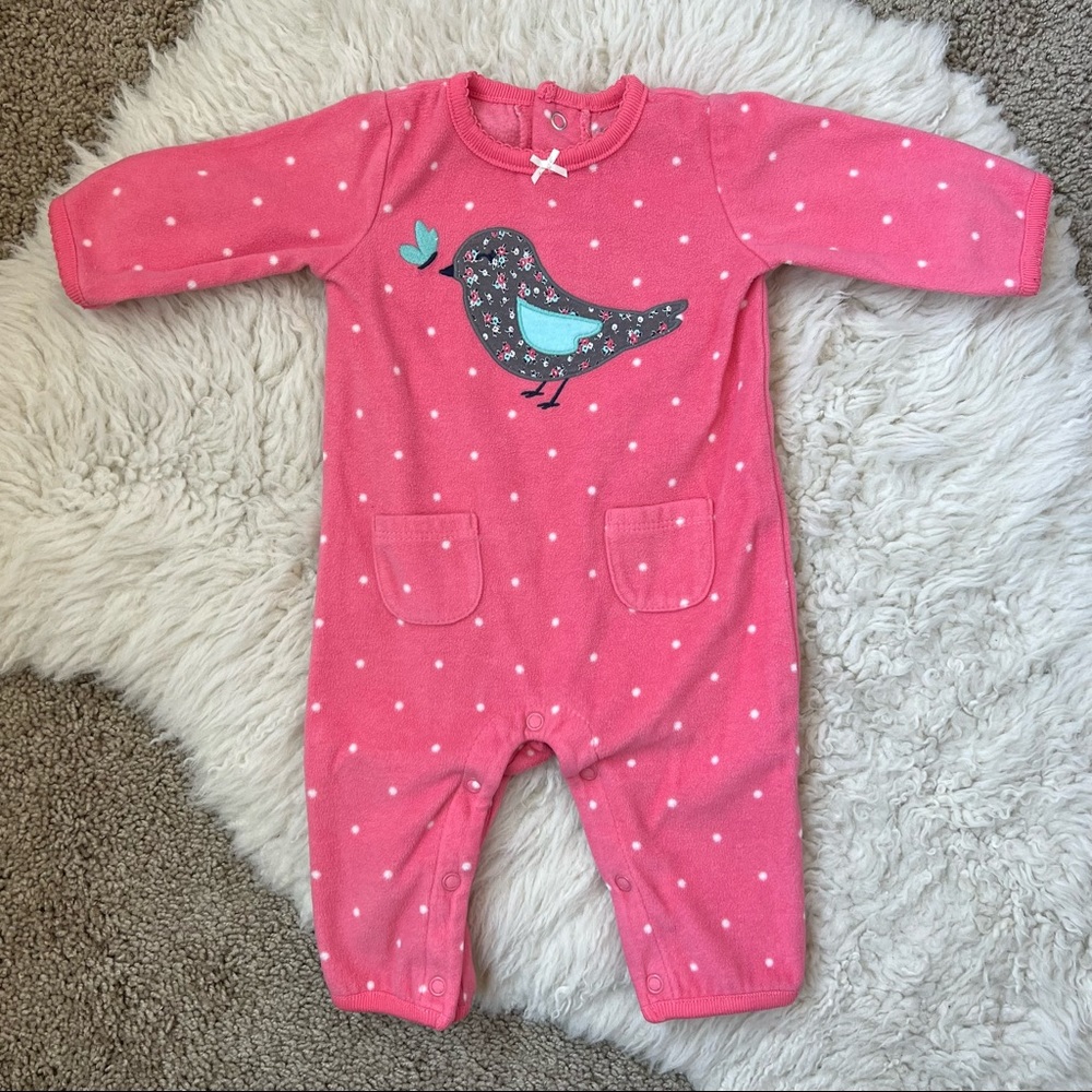 Carter’s Fleece Bird One-piece | Baby Girl | 3 months